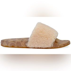 EUC COACH Women’s ULLA Shearling Slide Sandals